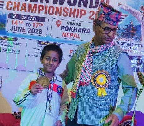 बिलासपुर के नन्हें खिलाड़ी राजवीर शर्मा ने जीता इंटरनेशनल गोल्ड मेडल