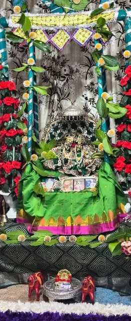 हरियाली तीज पर झगरहट्टा के रसिक बिहारी मंदिर में भव्य झूला उत्सव का शुभारंभ